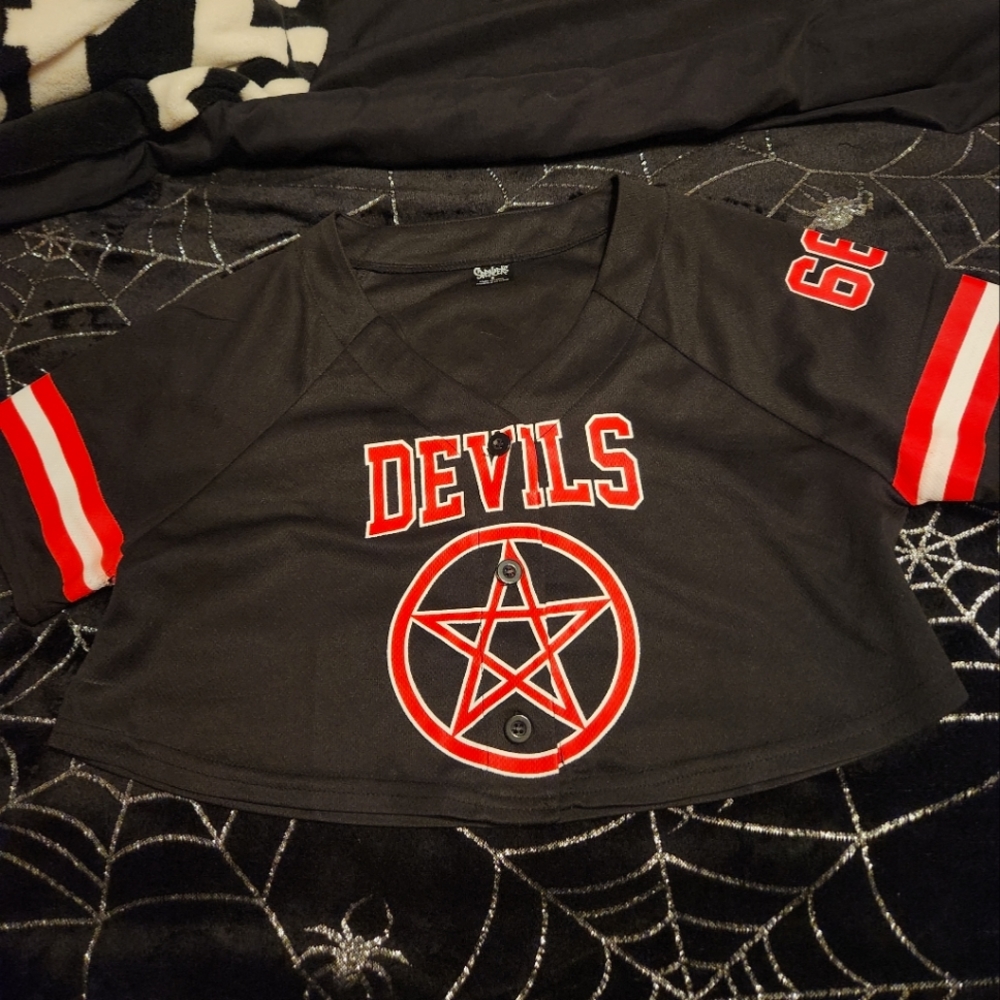 Devil's cheerleader crop jersey - Picture 1 of 3